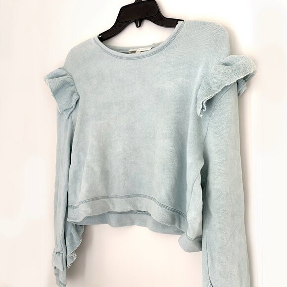 Loveshalkfancy Ruffle Distressed Tie-Dye Faded Sweatshirt_ - Picture 6 of 6